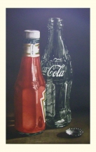 GRABADO-CLASICOS-POPULARES-COCACOLA-Y-KETCHUP-58X90-Láminas-mamagraf-ritasmile-bcn-decoración-ramiro undabeytia